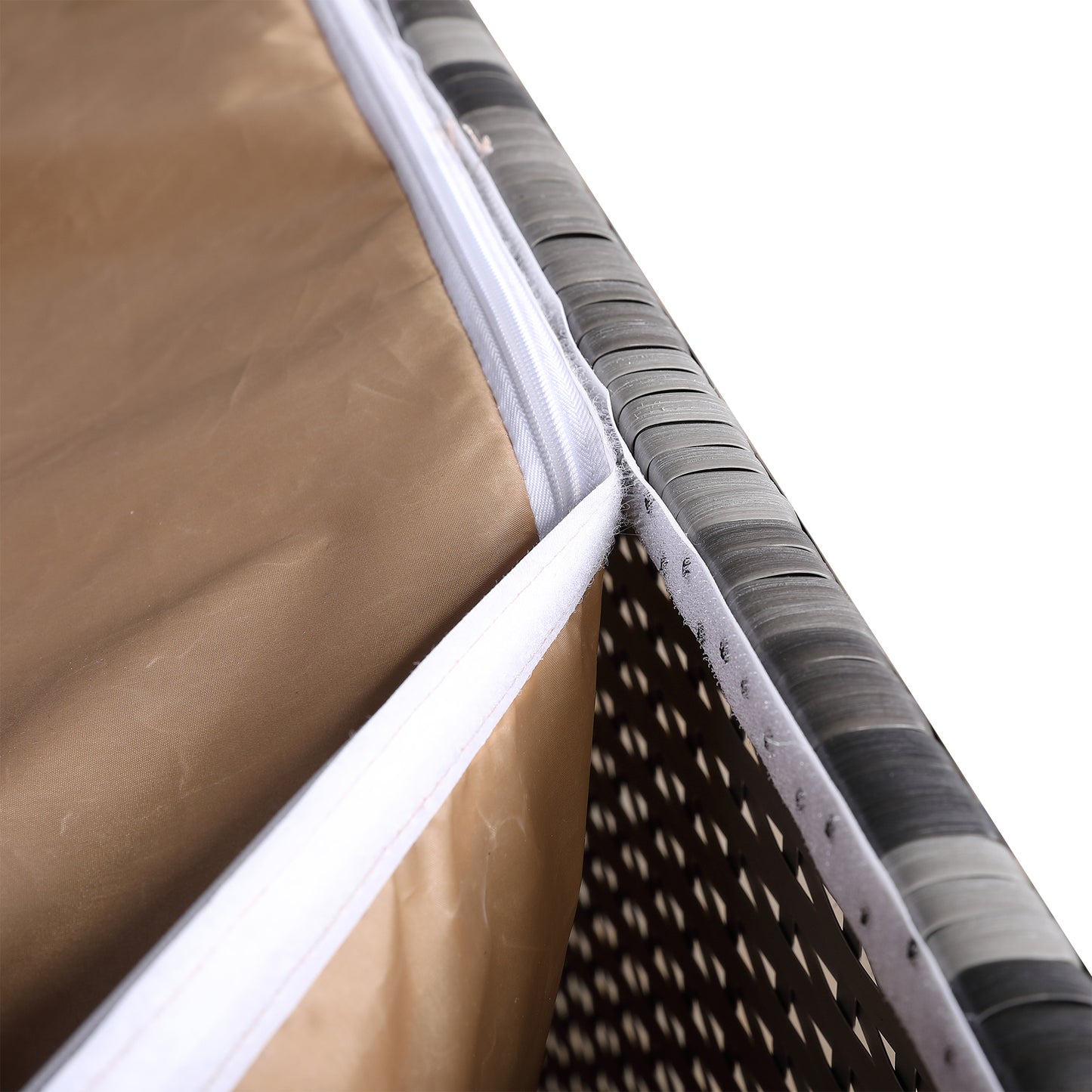 Palma Range Large Storage Box in Grey / Brown Rattan Weave