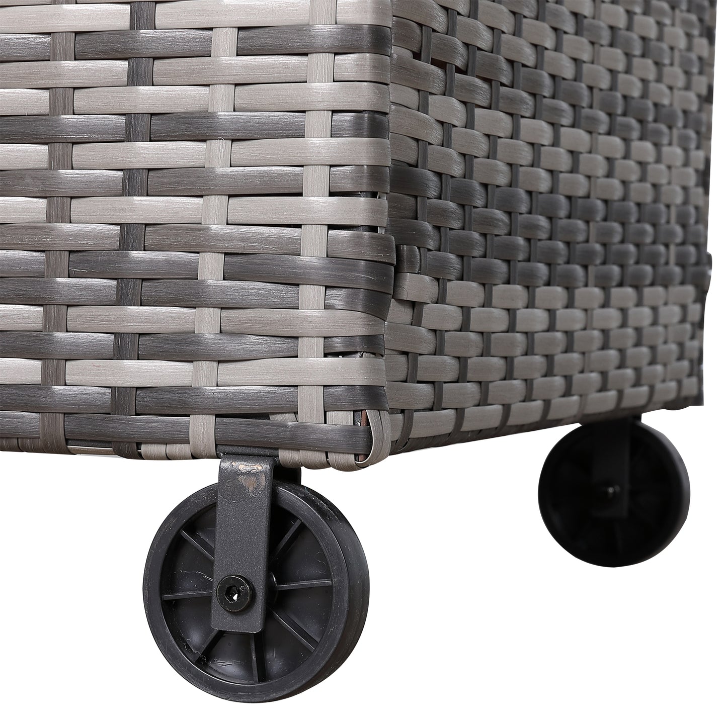 Palma Range Large Storage Box  in Grey / Brown Rattan Weave