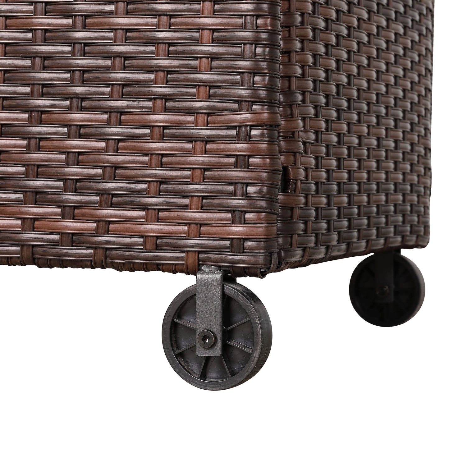 Palma Range Large Storage Box in Grey / Brown Rattan Weave