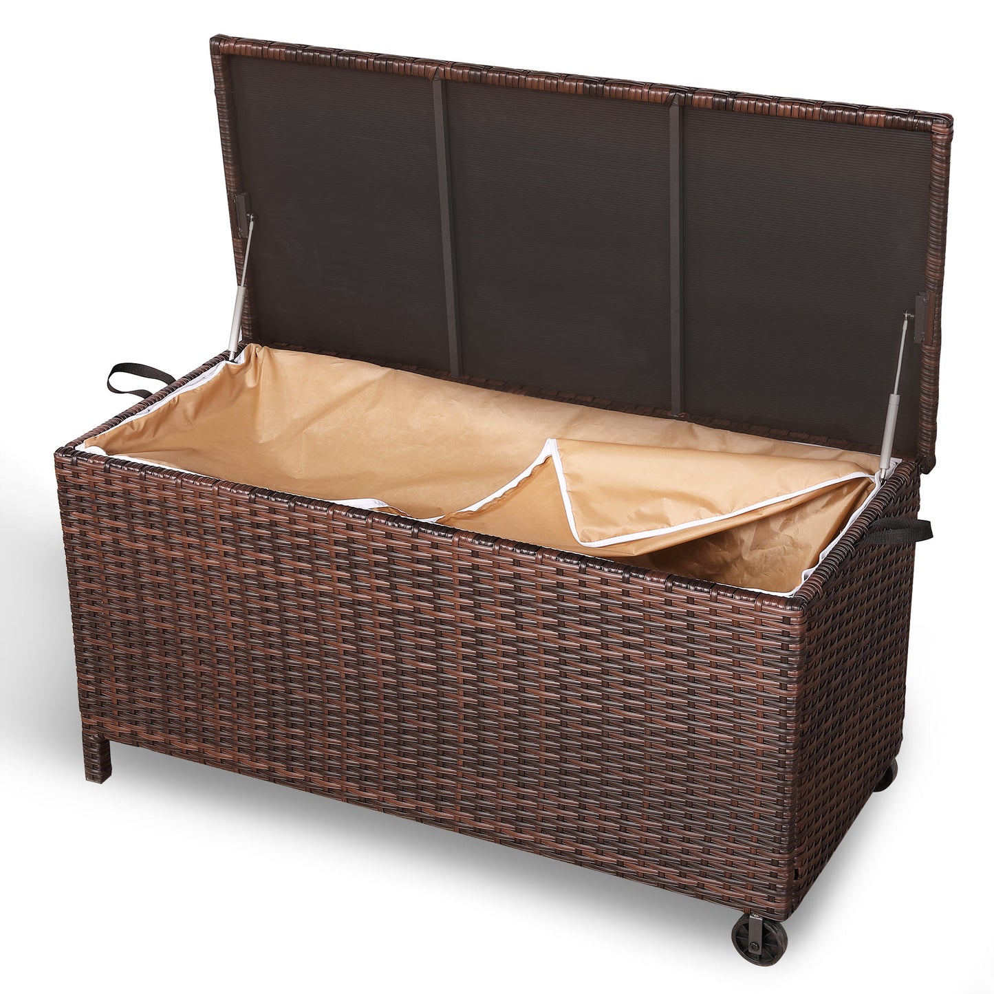 Palma Range Large Storage Box in Grey / Brown Rattan Weave