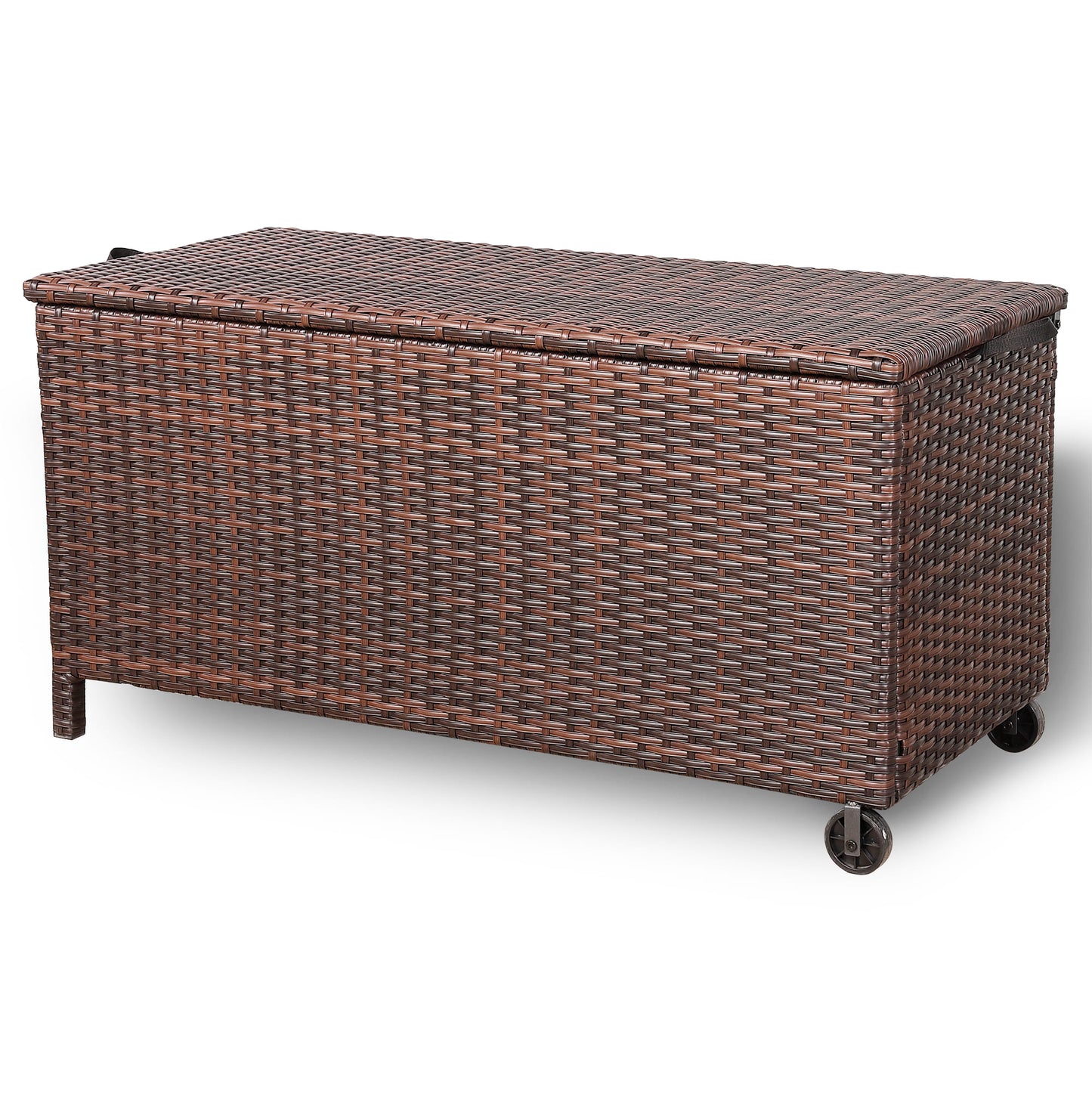 Palma Range Large Storage Box in Grey / Brown Rattan Weave
