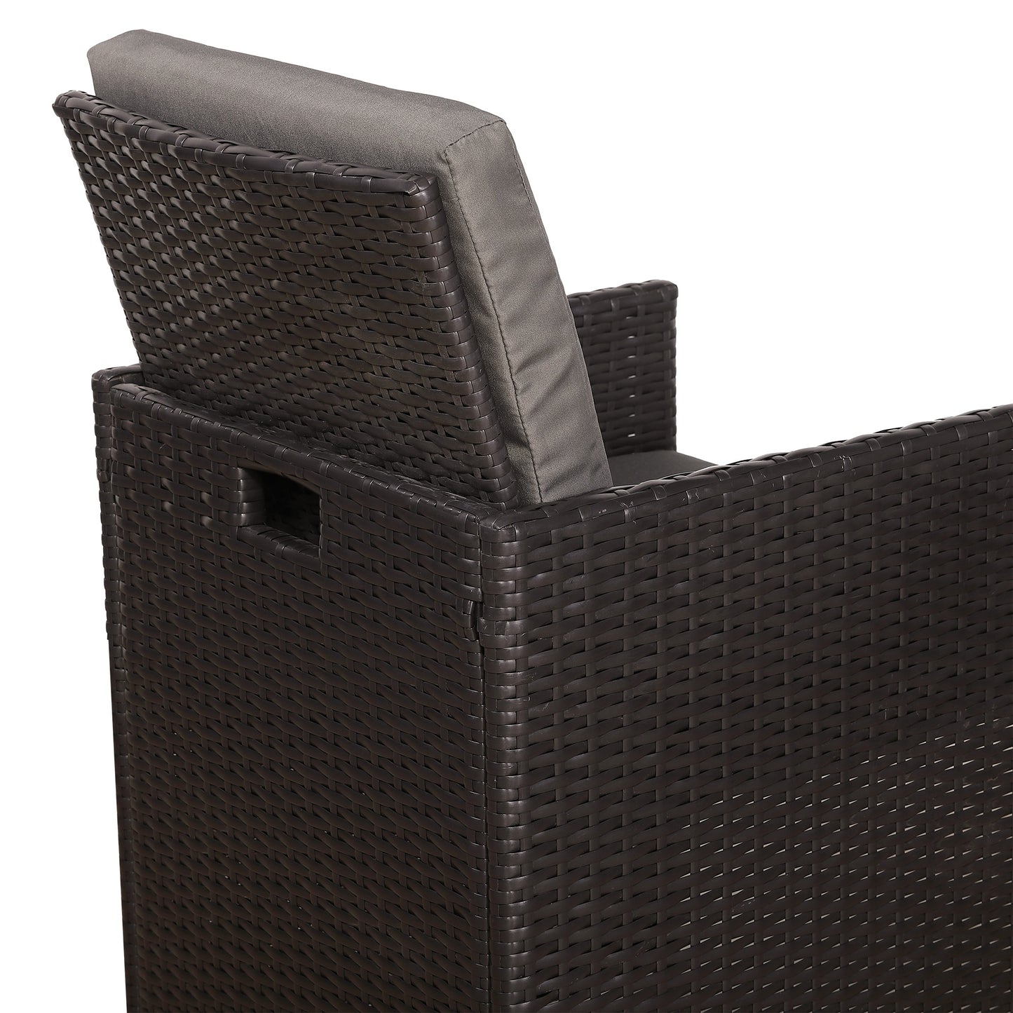 Ebony Range Rattan Furniture Set for Balcony Poolside in Brown Rattan