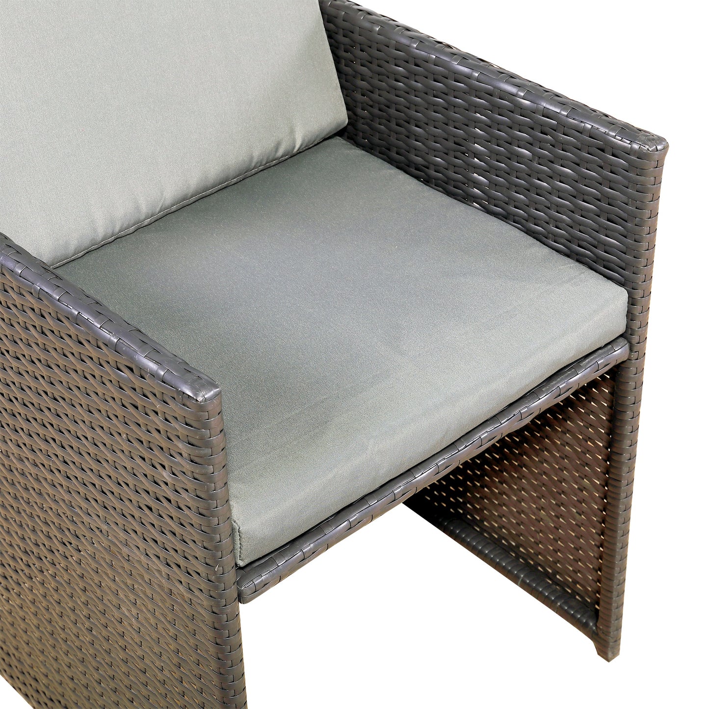 Ebony Range Rattan Furniture Set for Balcony Poolside in Brown Rattan