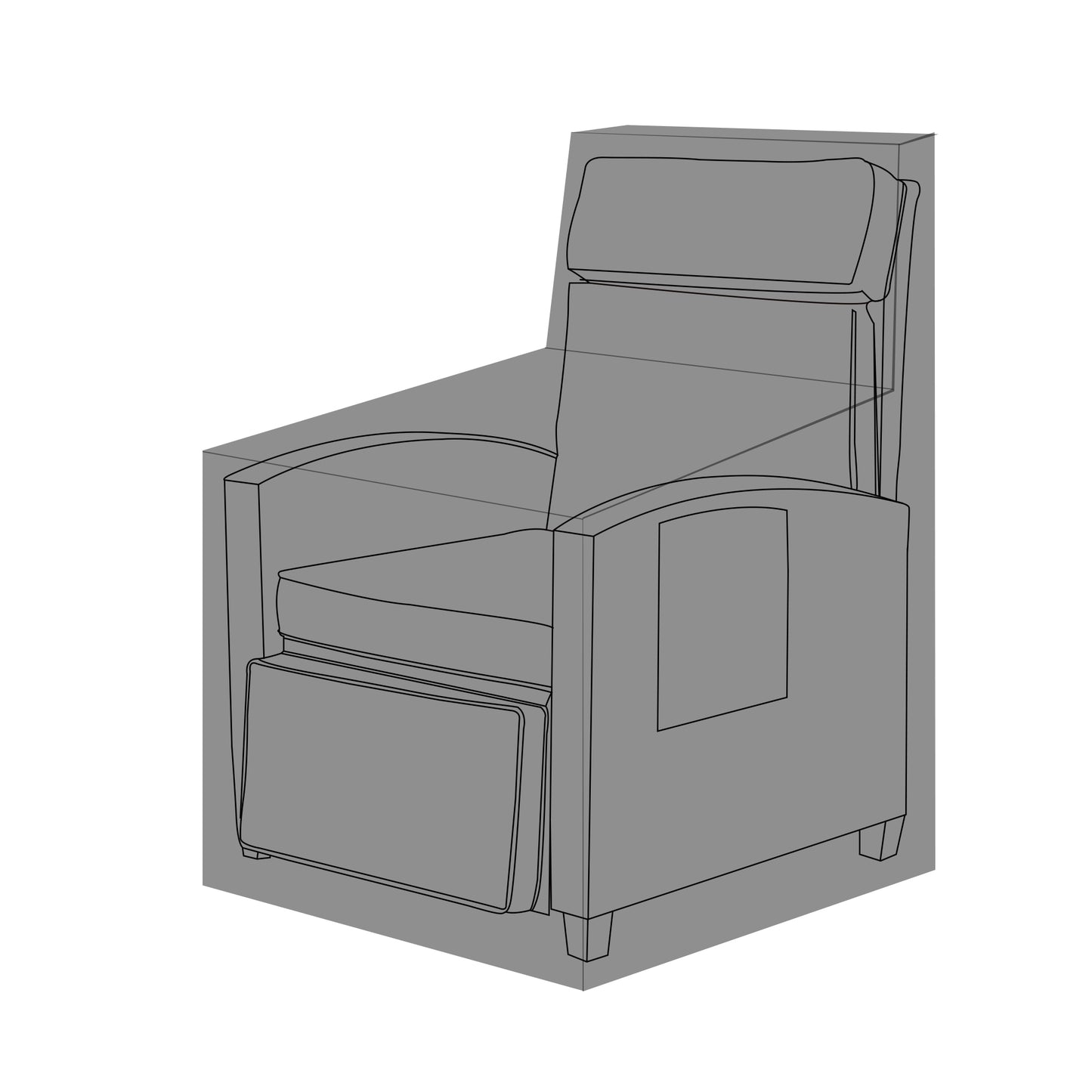 RC-C8. Heavy Dudy Protective Cover for Henley/Harmony/Ashley Single Reclining Chair