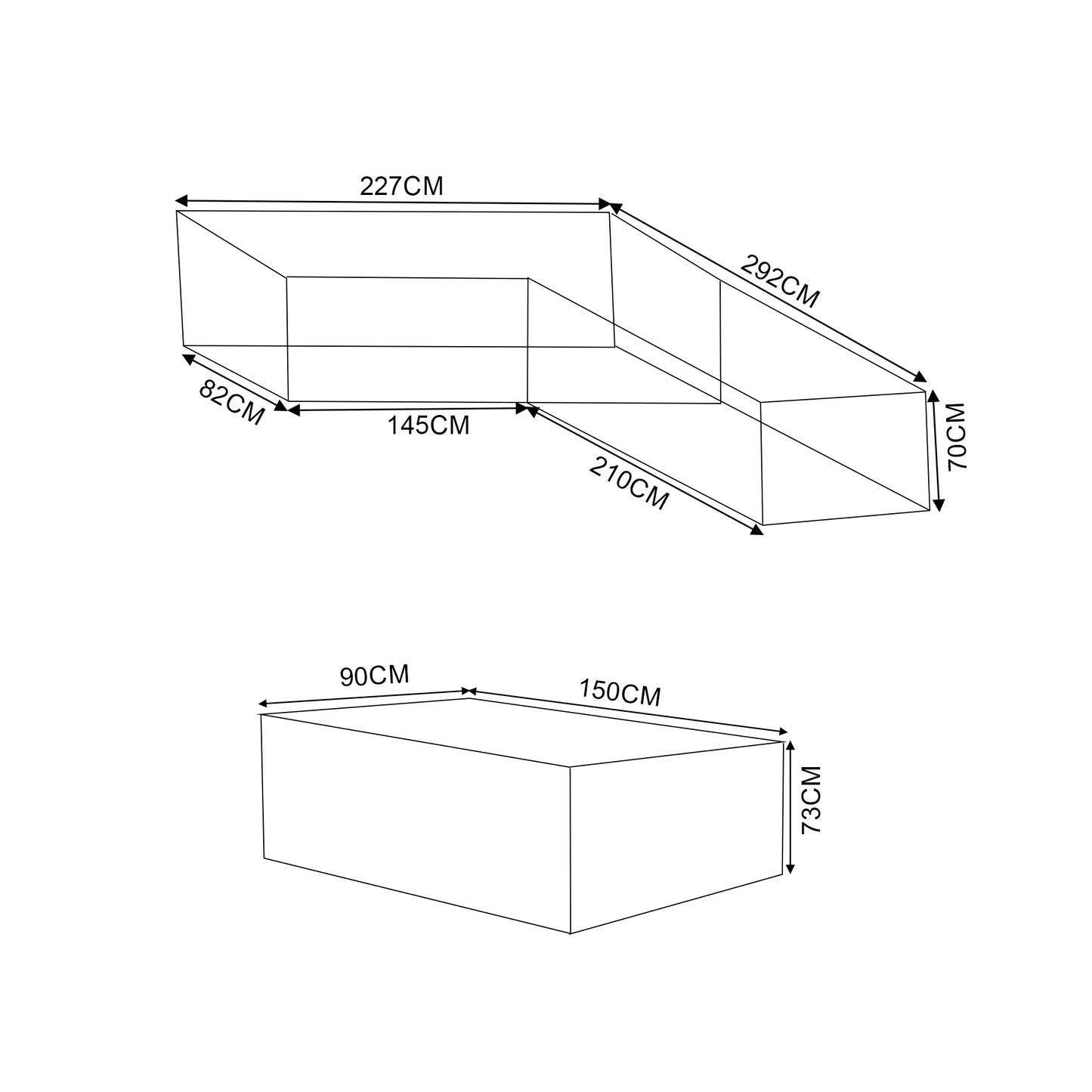 RC04-CD-XL Black Protective cover for Colette/Willow/large Isebella Corner LHF Setting only