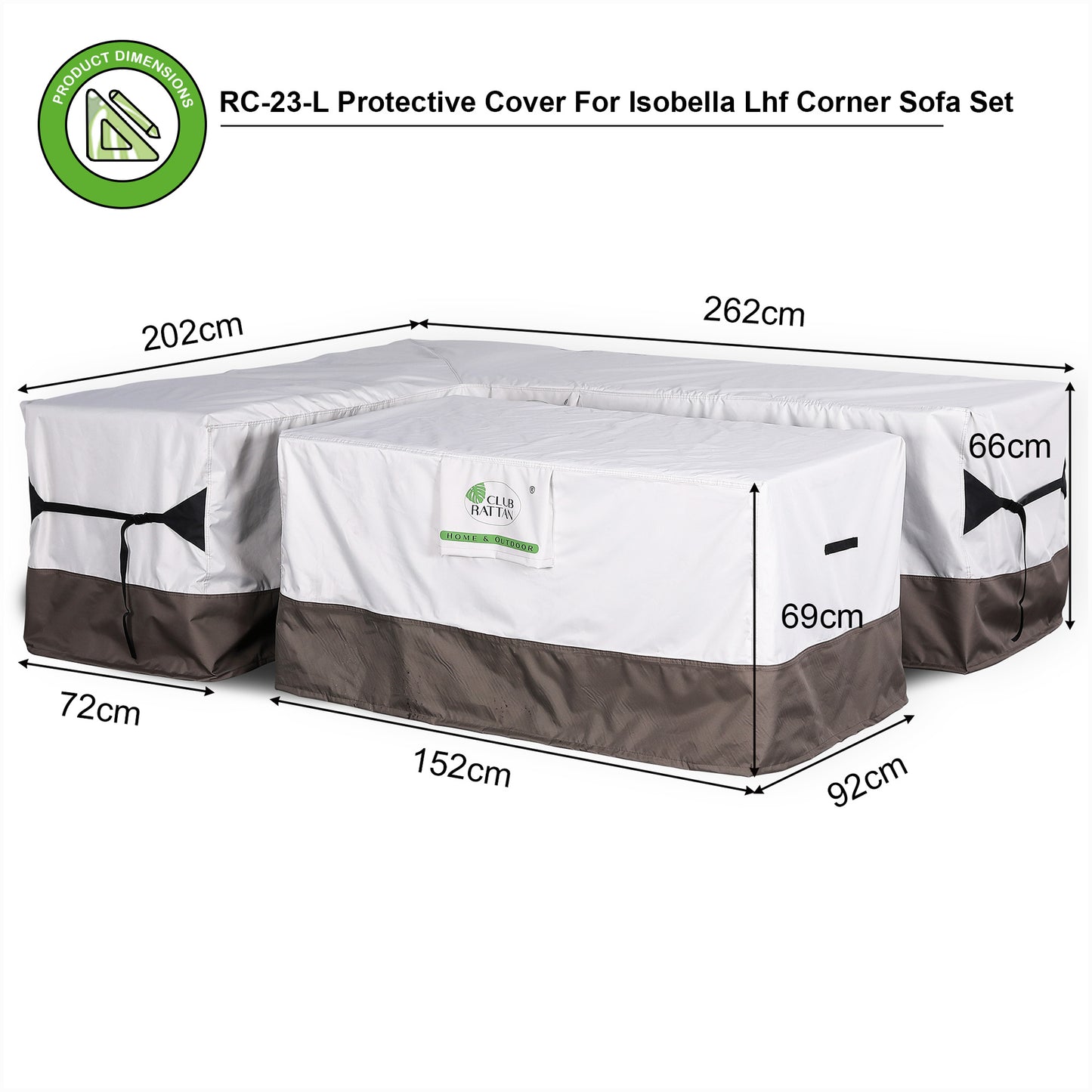 RC-23-L Protective Cover For Isobella Left Hand Corner Sofa Set