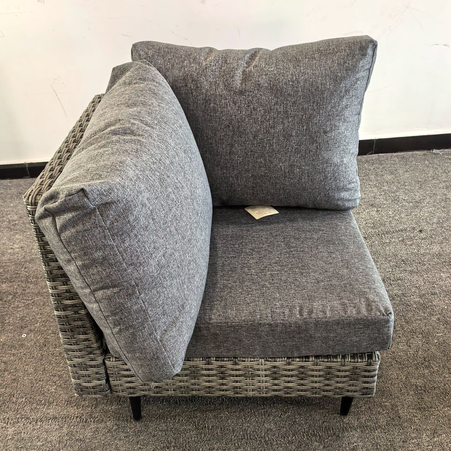 CLEARANCE-Floor Sample Clearance Sale-Rattan Corner Sofa Set with Coffee Table in Grey