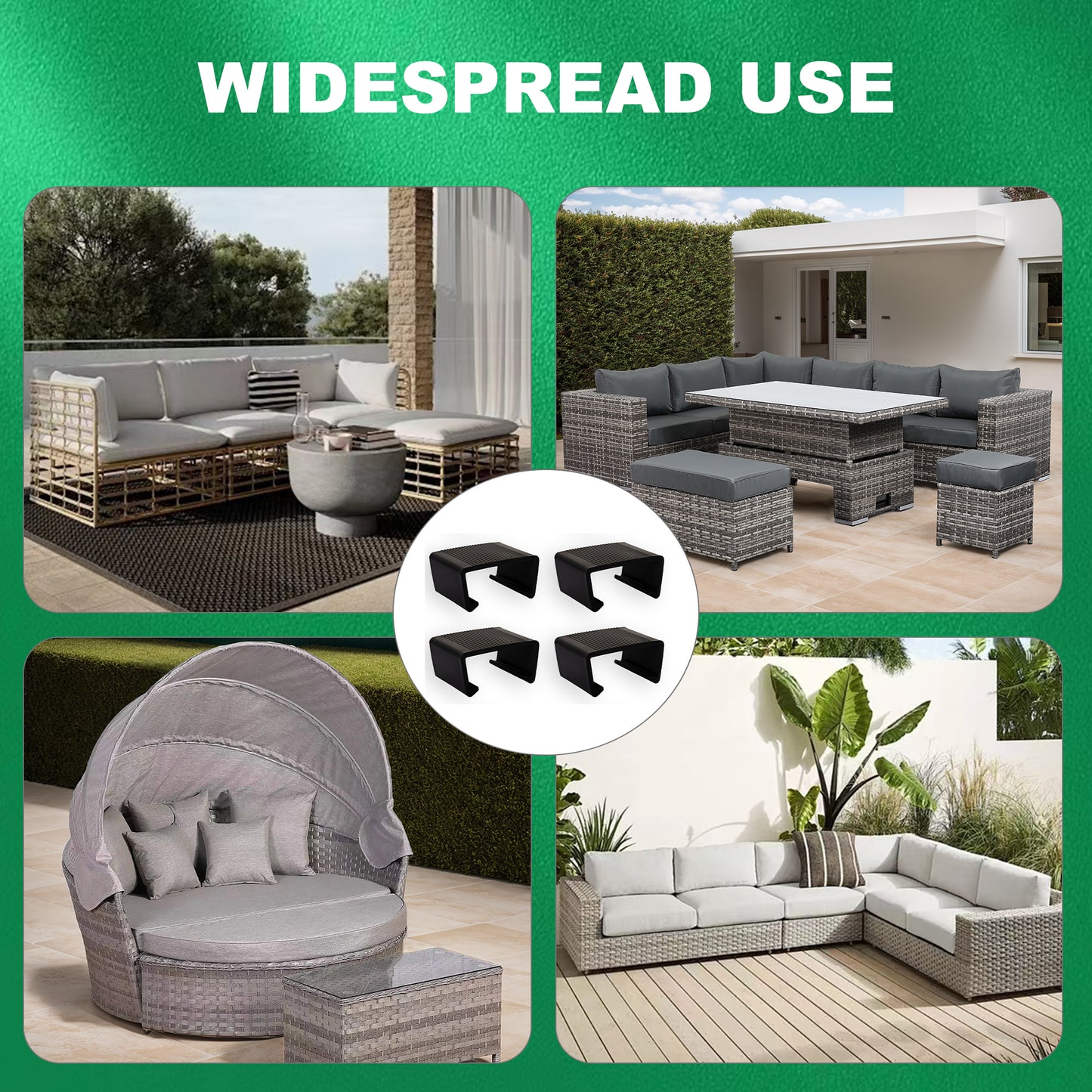 12 Pieces Replacement Furniture Clips in 3 sizes