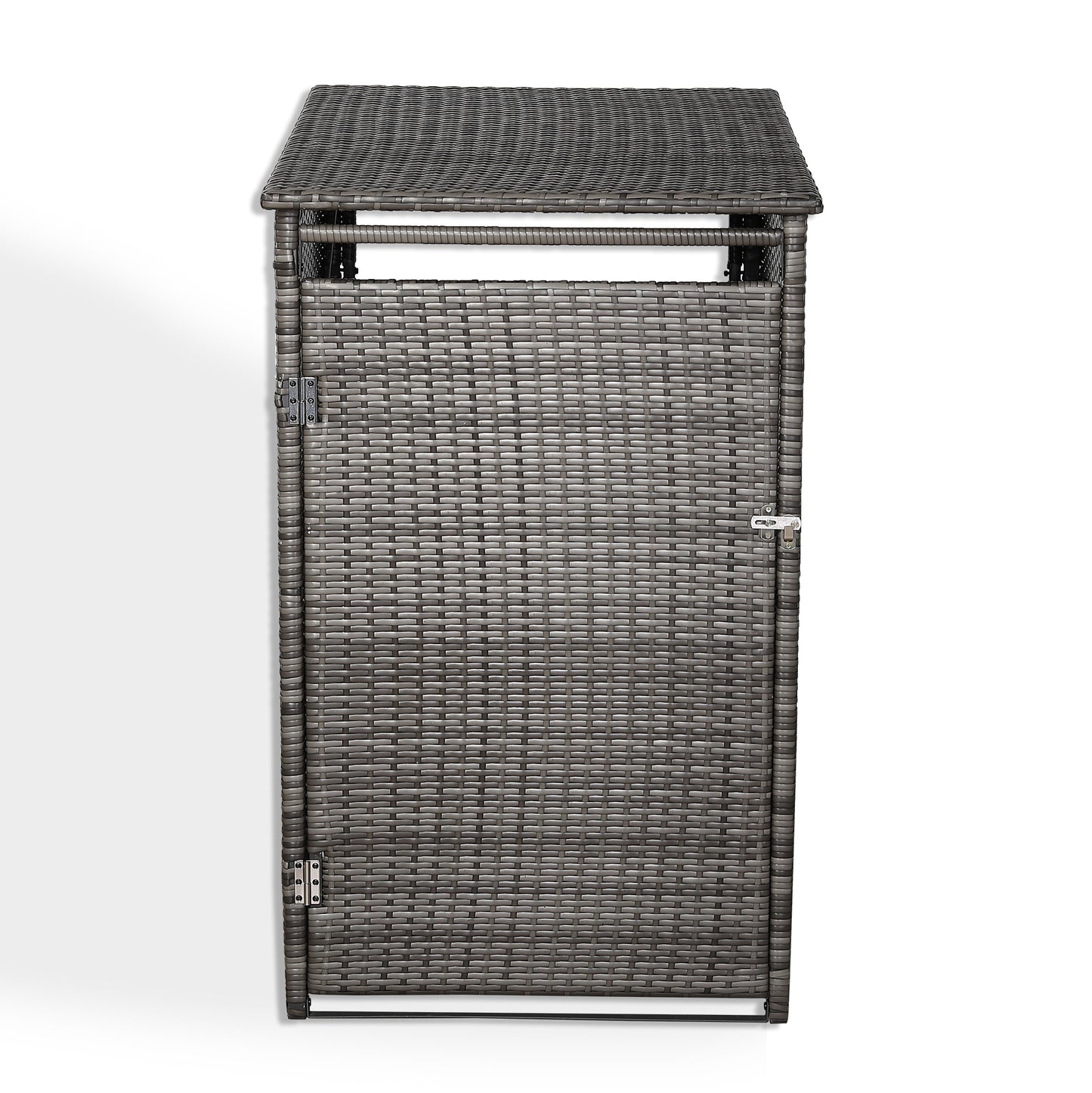 Club Rattan wheelie bin shed / store in Grey Rattan Weave (WBS-1G)