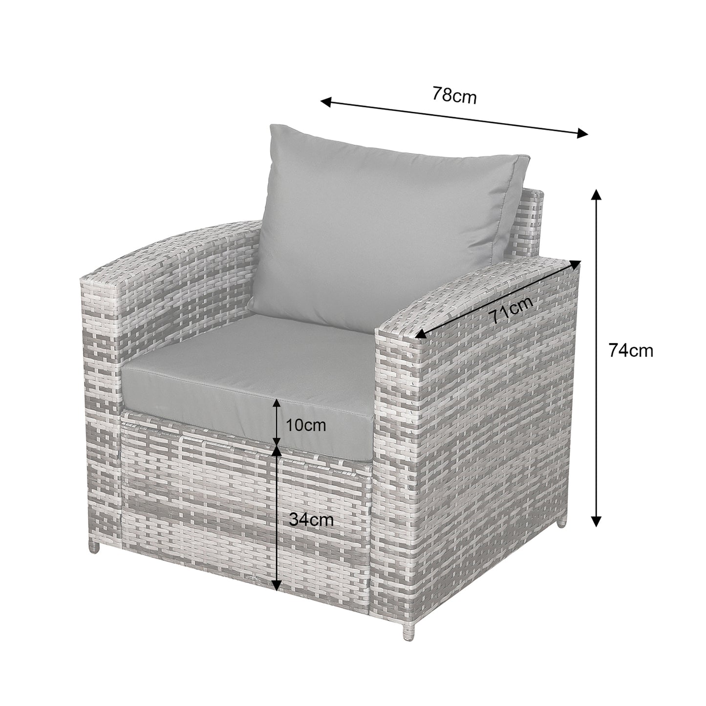 SP-01. Black Protective Cover for Henley Single armchair