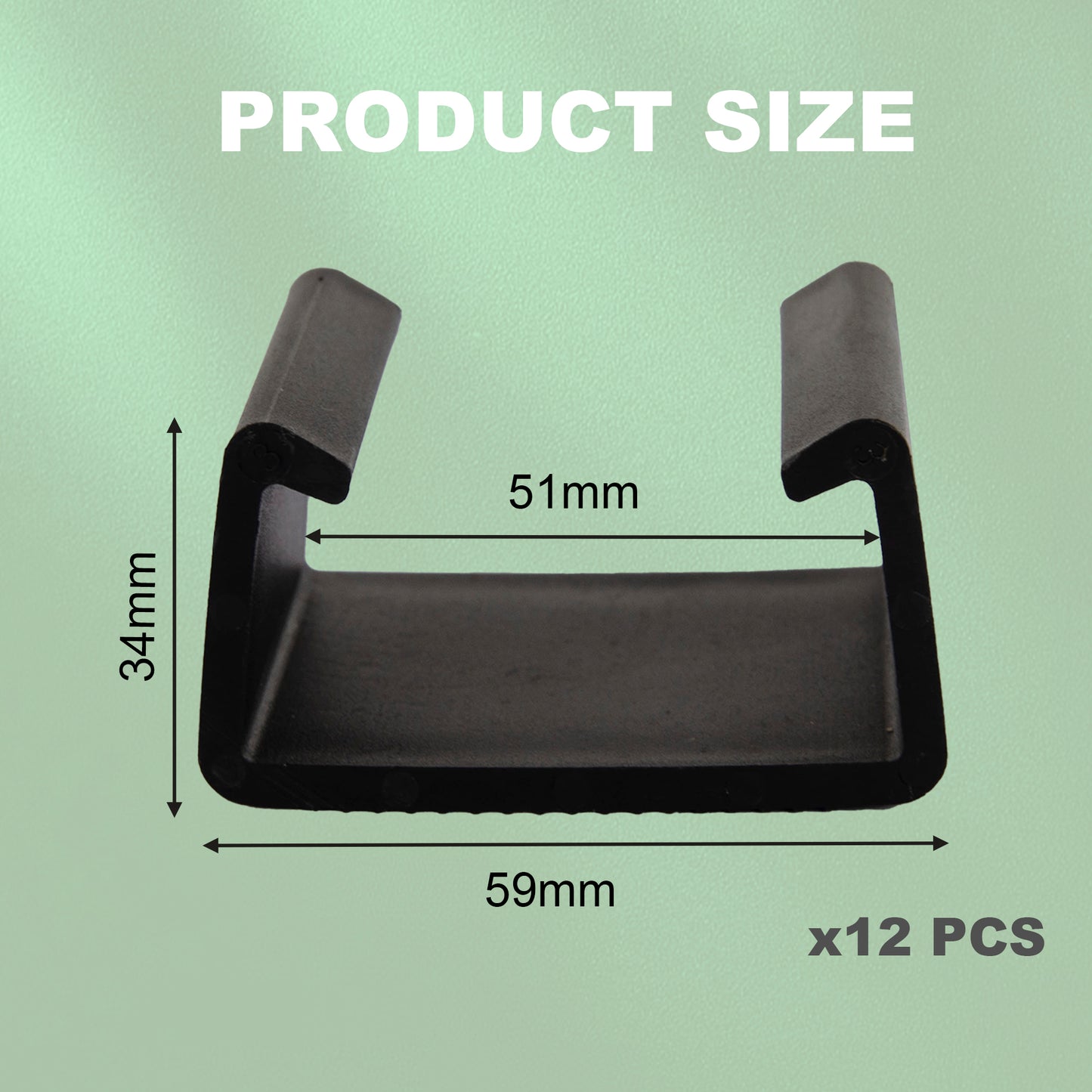 12 Pieces Replacement Furniture Clips in 3 sizes