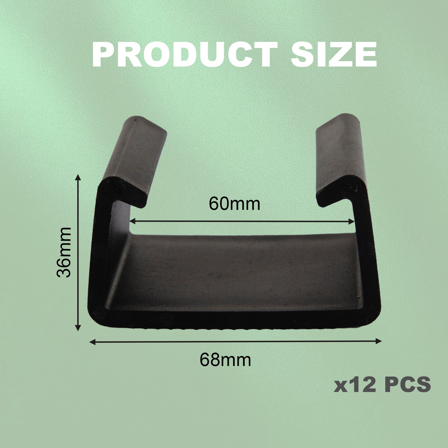 12 Pieces Replacement Furniture Clips in 3 sizes