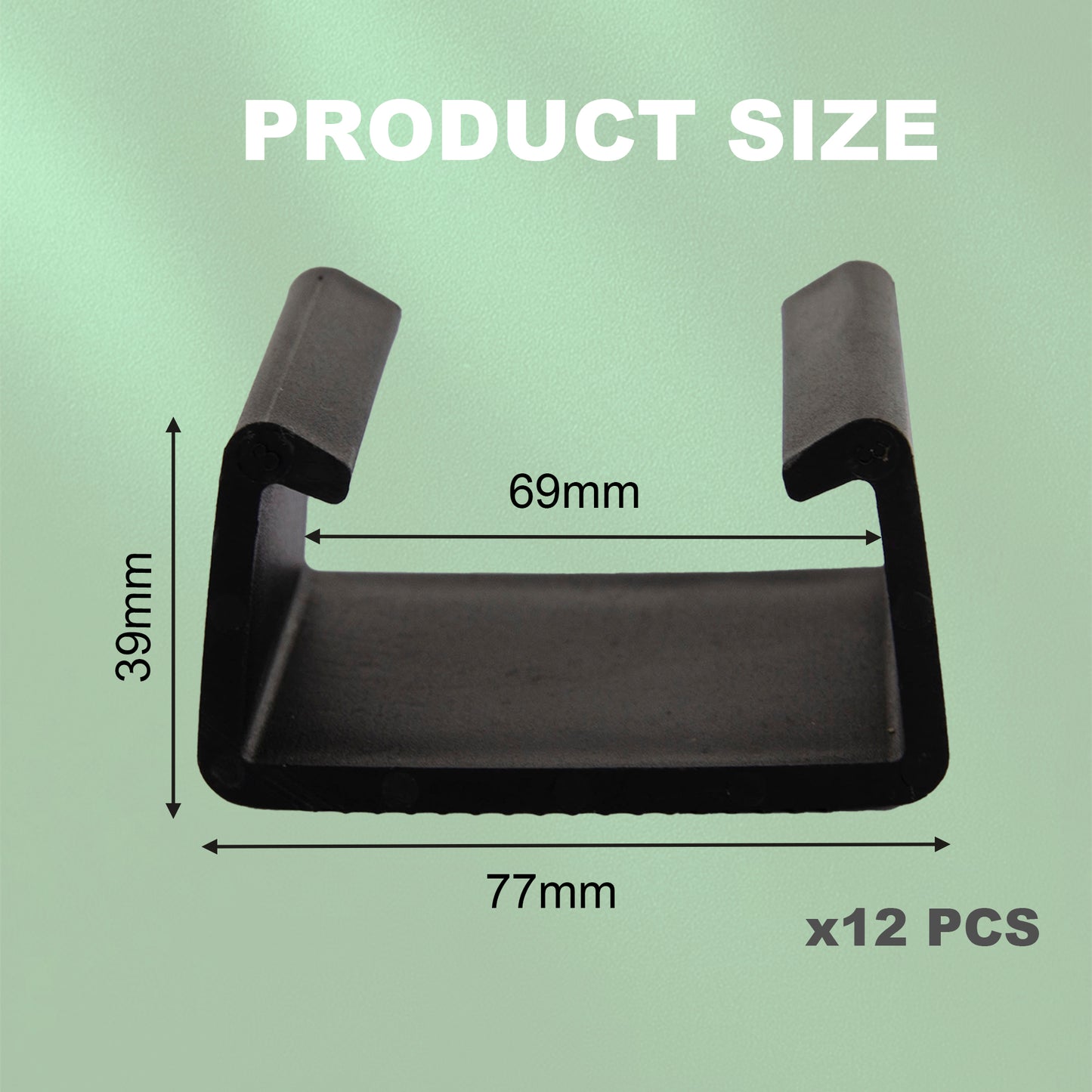 12 Pieces Replacement Furniture Clips in 3 sizes