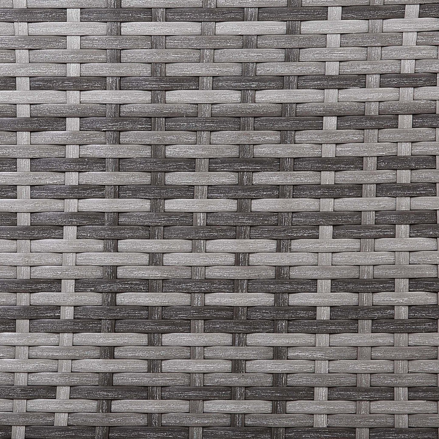 Set of 2 Soak Sun Loungers with Side Table in Small Grey Rattan close up rattan