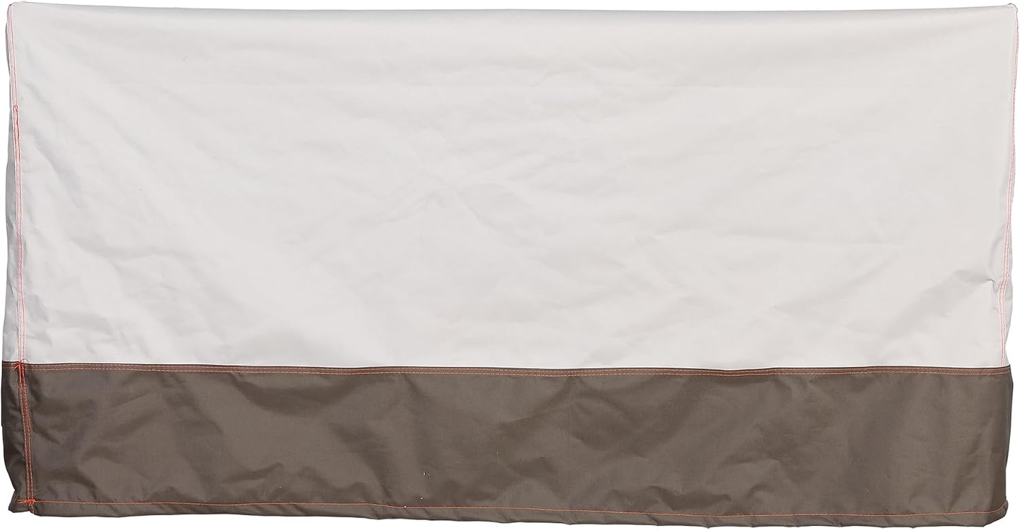 RC-126 Heavy-Duty Waterproof Square Patio Furniture Cover (126 x 126 x 74cm) – Two-Tone White & Brown