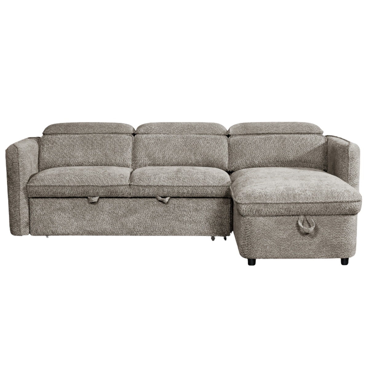 Nook Grey Universal Corner Sofa Bed – 4 Seater with Storage & Adjustable Headrests
