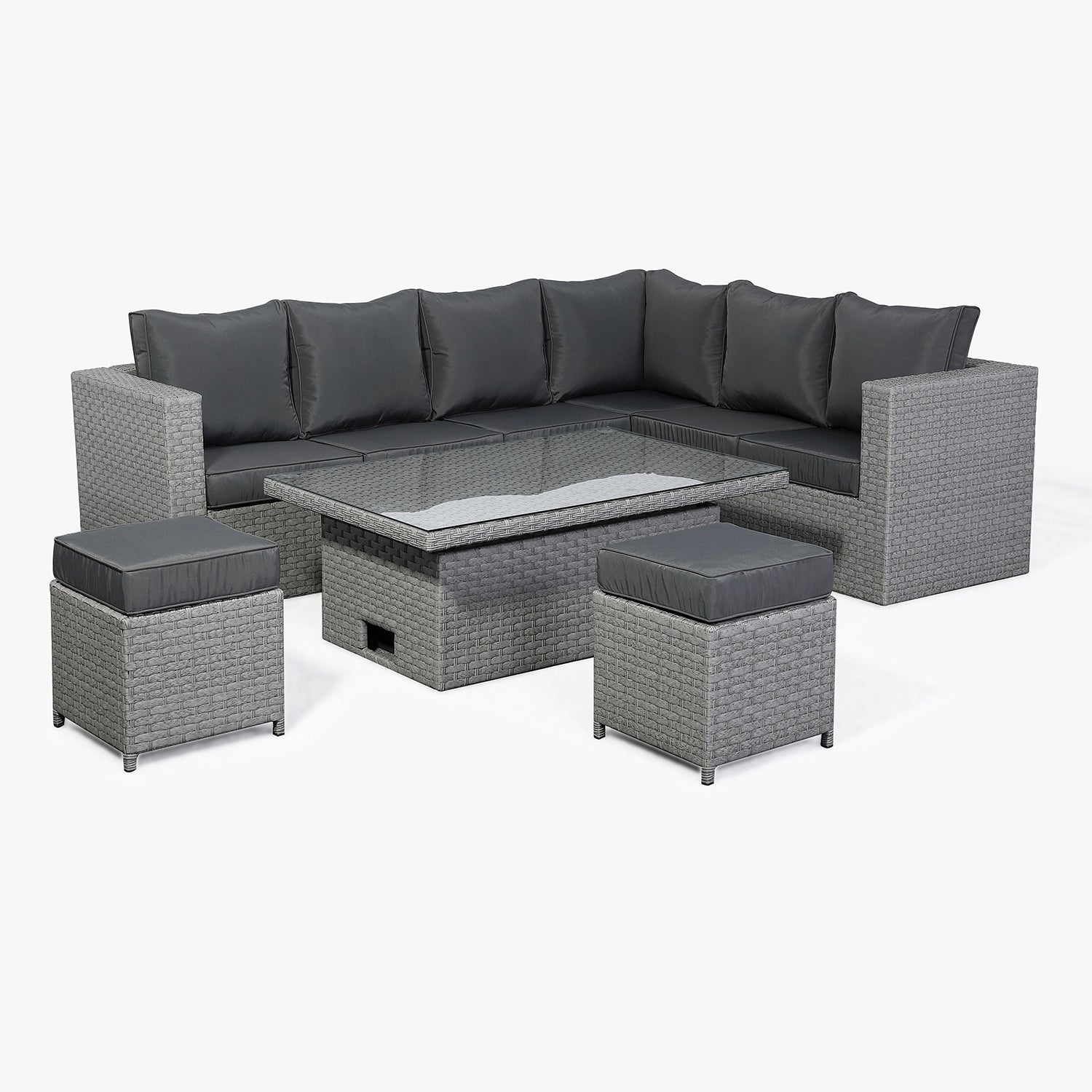 Club Rattan Harlow Outdoor Left Hand Corner Sofa Set with Rising