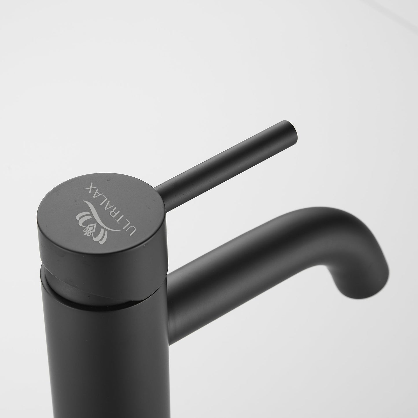 Matt Black Short Basin Mixer Tap