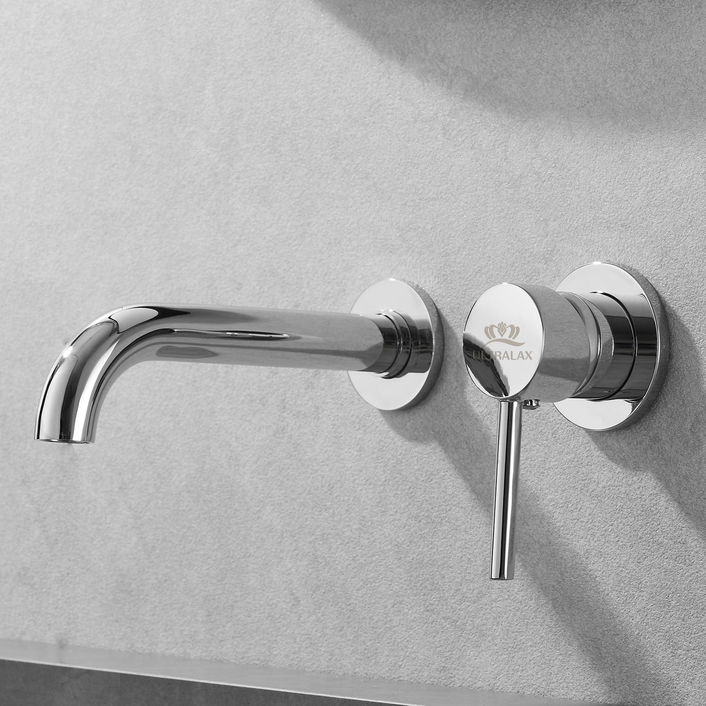 Chrome Wall Mounted Basin Tap with Easy Plumb Installation Kit