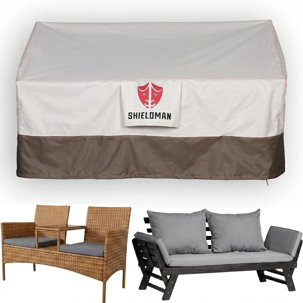 Club Rattan Heavy-Duty Waterproof Sloped Garden Bench & Sofa Cover