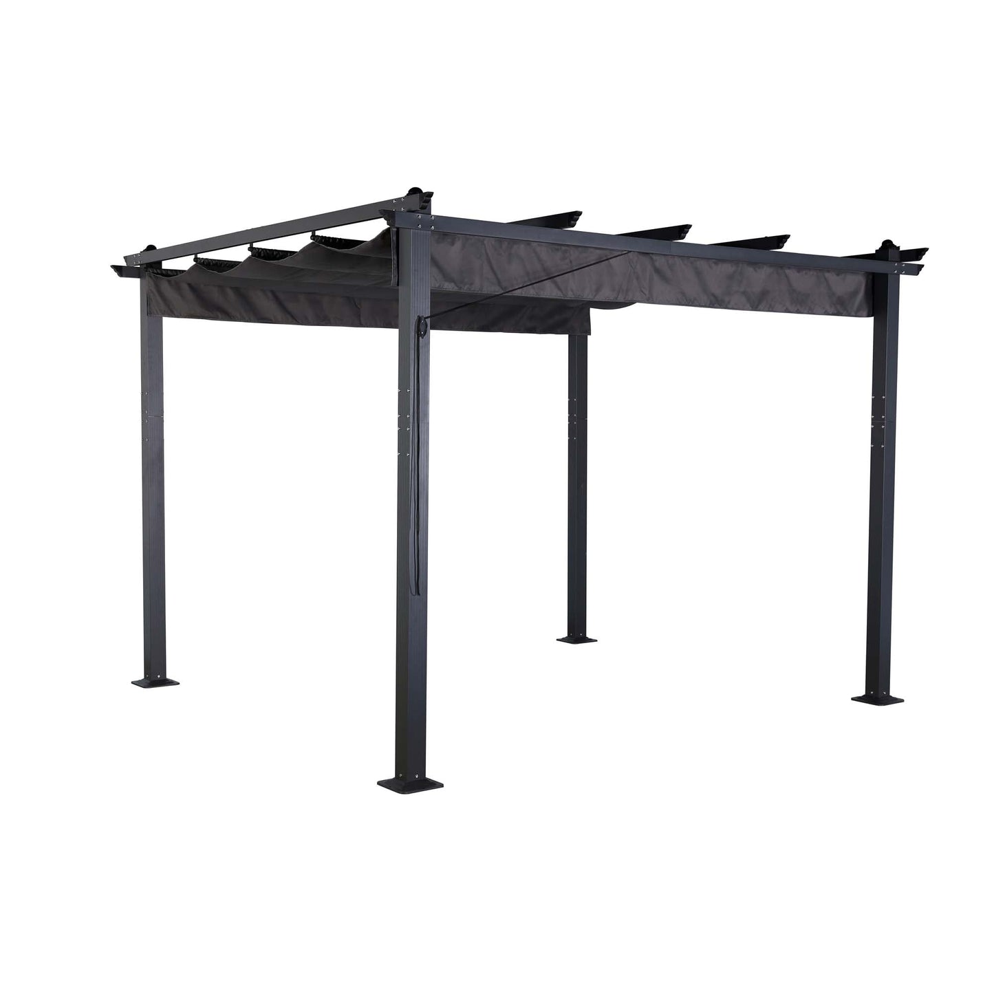 Club Rattan Pergola roof, Replacement roof, Sunroof, Weather-resistant, Water-repellent for Pergola - 3 X 3 m, Grey