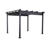 Club Rattan Pergola roof, Replacement roof, Sunroof, Weather-resistant, Water-repellent for Pergola - 3 X 4 m, Grey