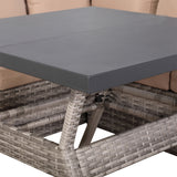 PRE ORDER...Ashley Range Lille Corner Sofa with Dining Table in Light Grey Rattan