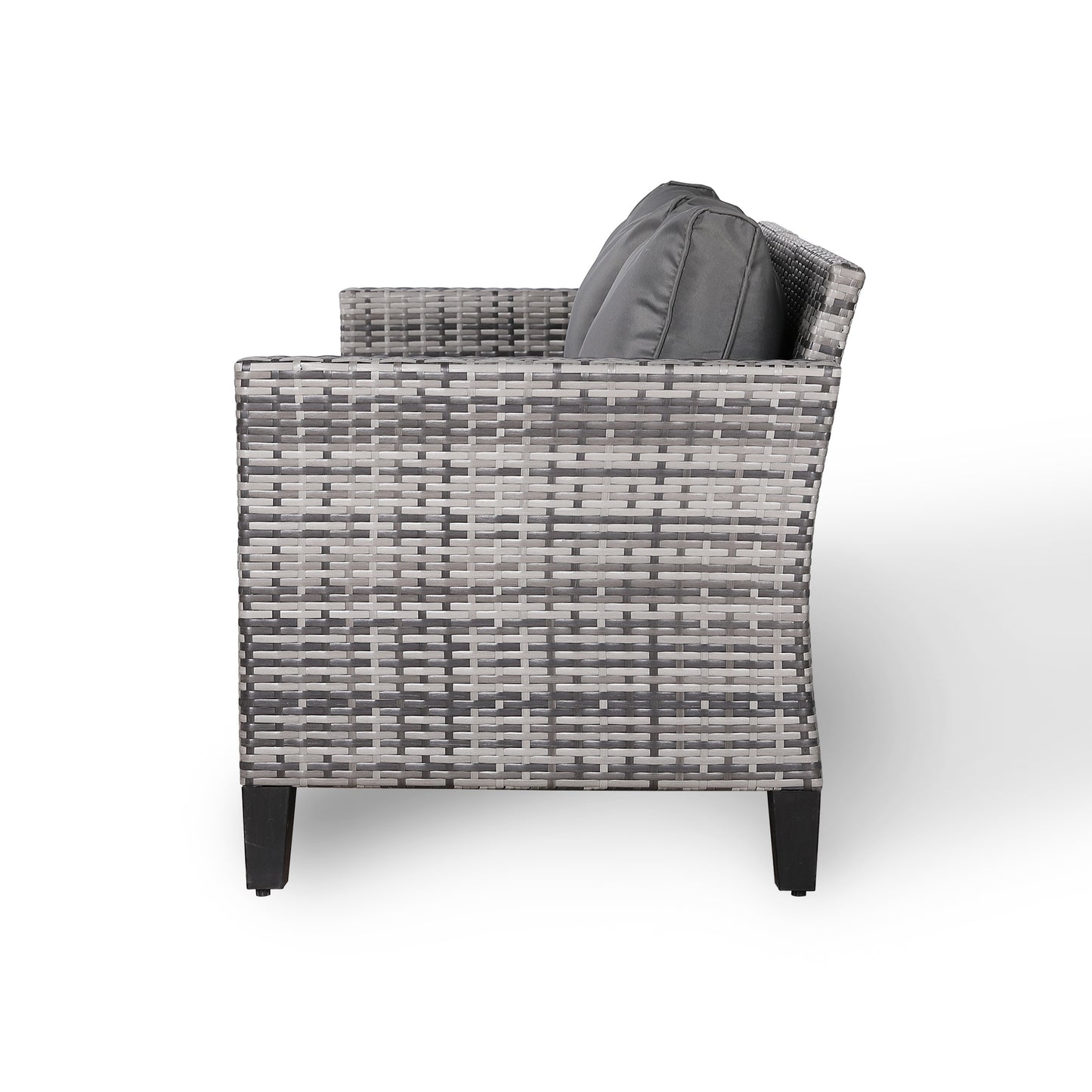 Due in 25/05/25  Palma Range 3-Seater Sofa in Grey Rattan