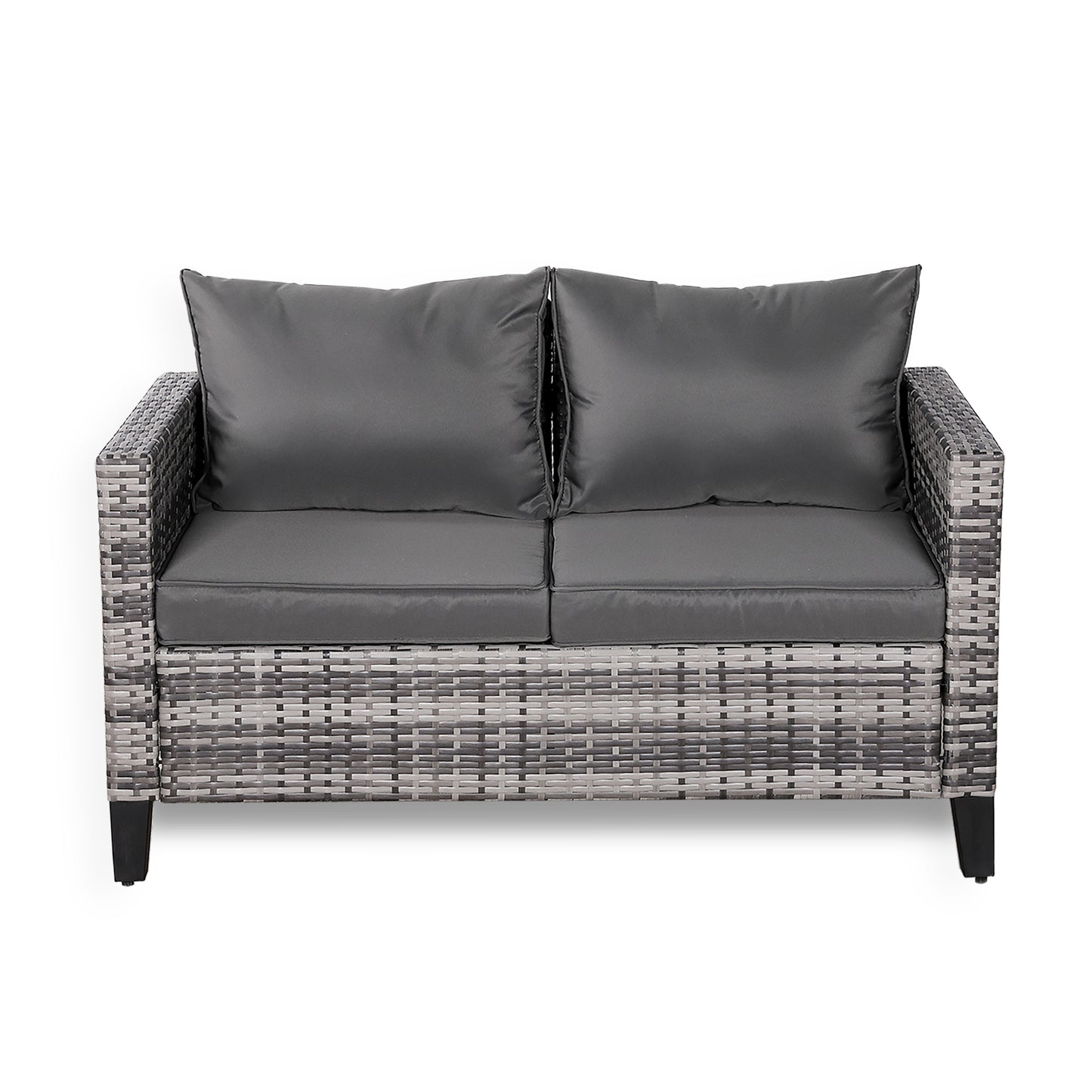 Due in 25/05/25  Palma Range 2-Seater Sofa in Grey Rattan