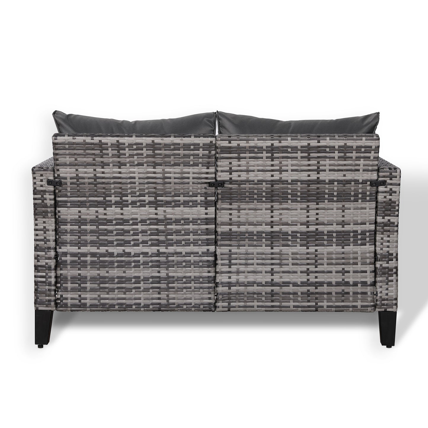 Due in 25/05/25  Palma Range 2-Seater Sofa in Grey Rattan