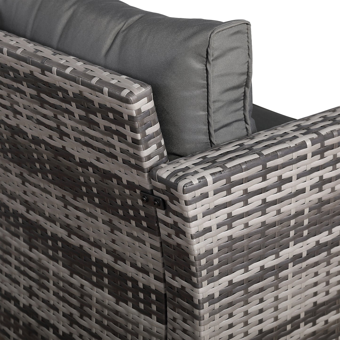 Due in 25/05/25  Palma Range 2-Seater Sofa in Grey Rattan