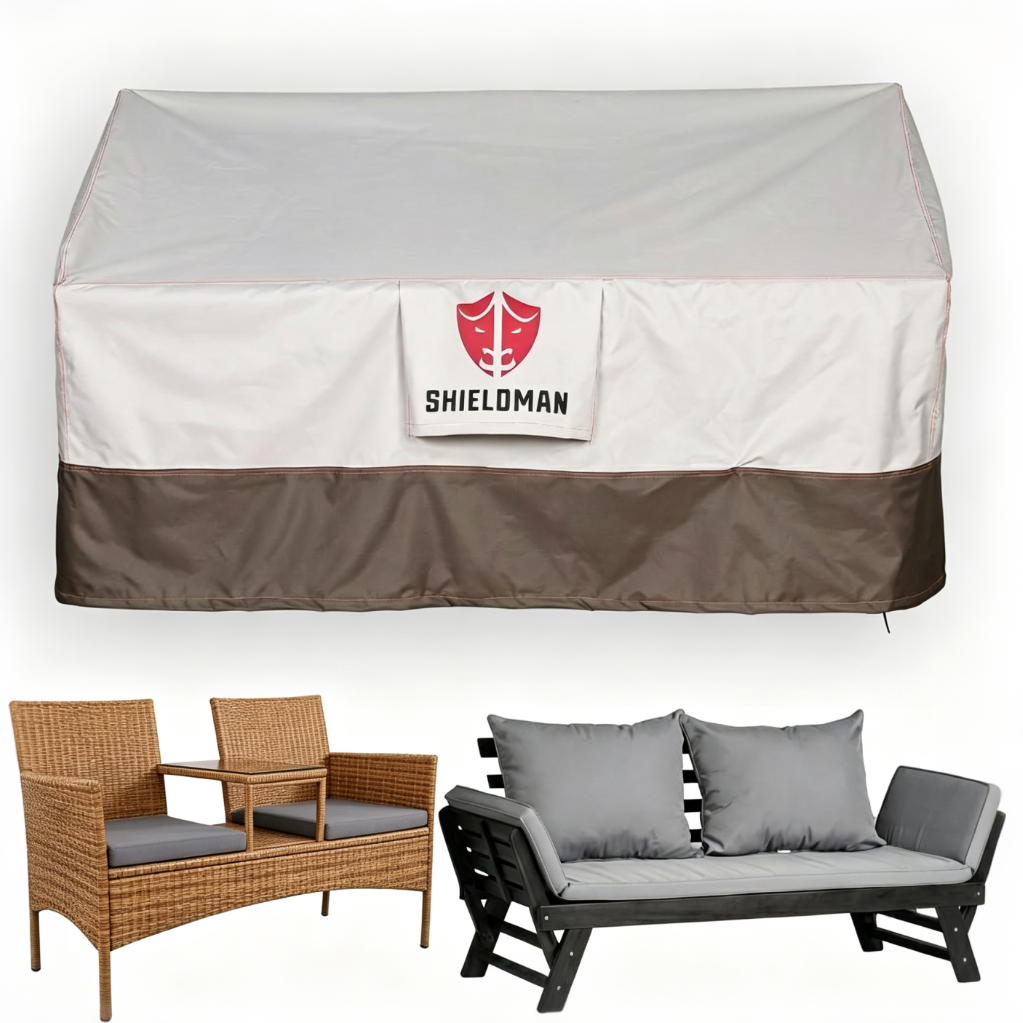 Club Rattan Heavy-Duty Waterproof Sloped Garden Bench & Sofa Cover