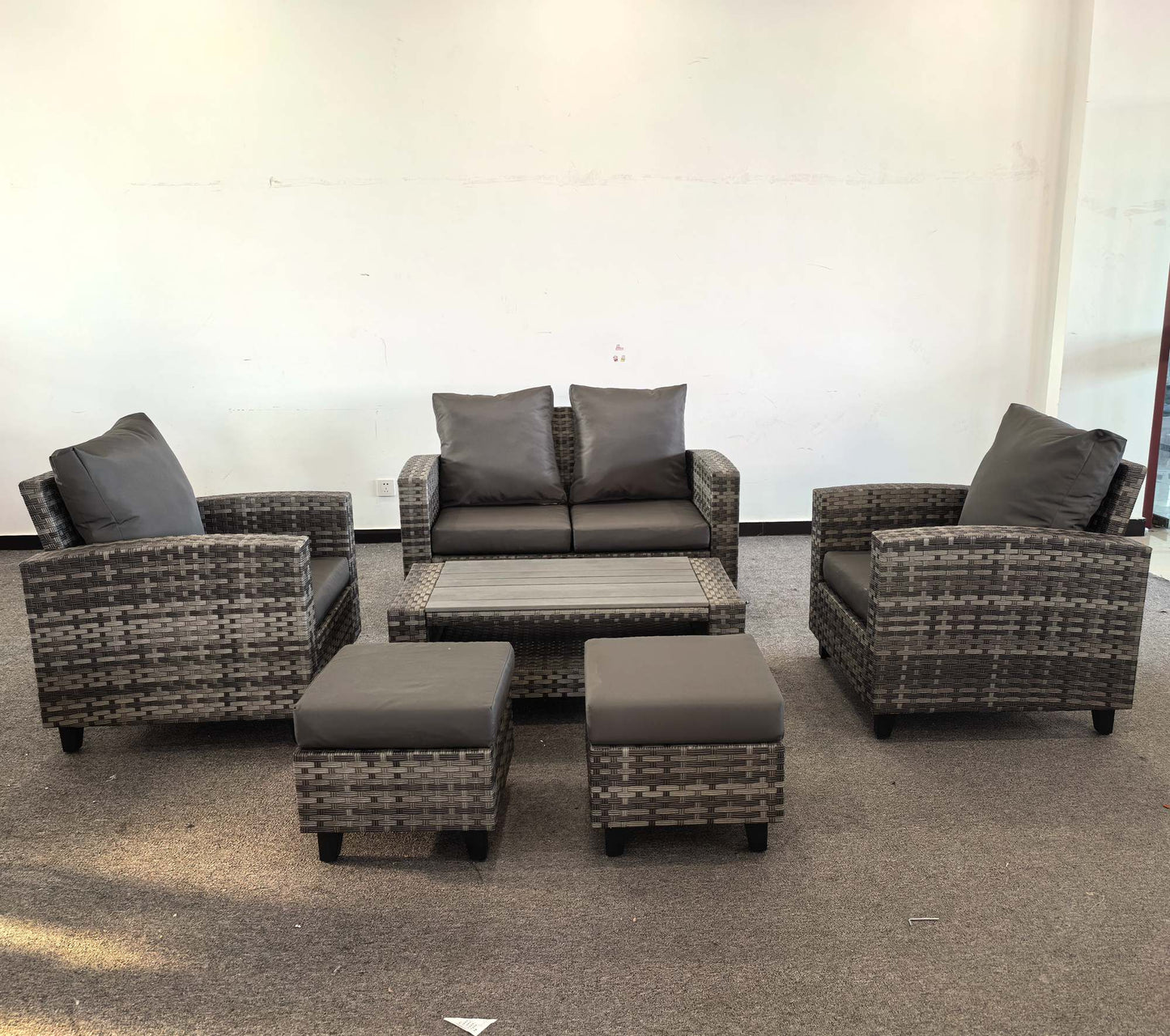 #AL-20 Floor Sample Clearance Sale-Rattan  Sofa Set with Coffee Table