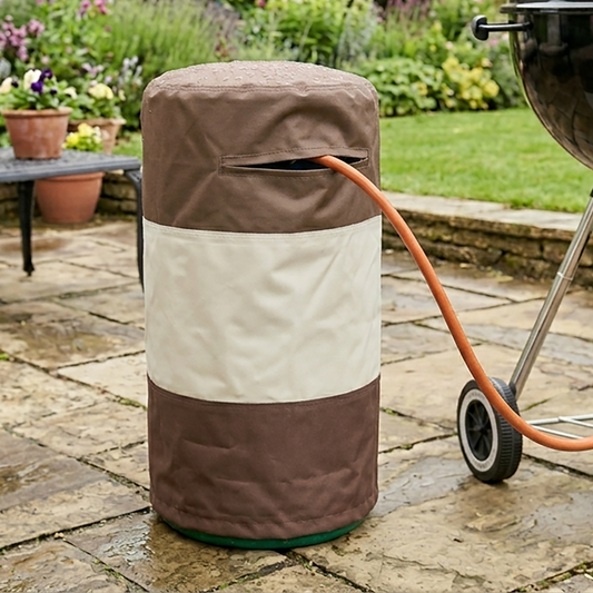 Heavy Duty Propane Tank Protective Cover with Zipper for Hose Access for Outdoor BBQ & Garden in 4 sizes