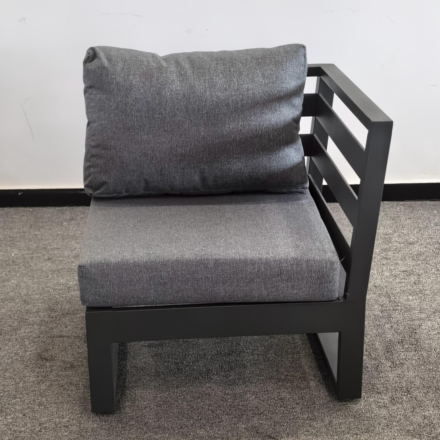 Due in 08/05/25  #AL-15 Floor Sample Clearance Sale Aluminium Large Sofa Set with CoffeeTable