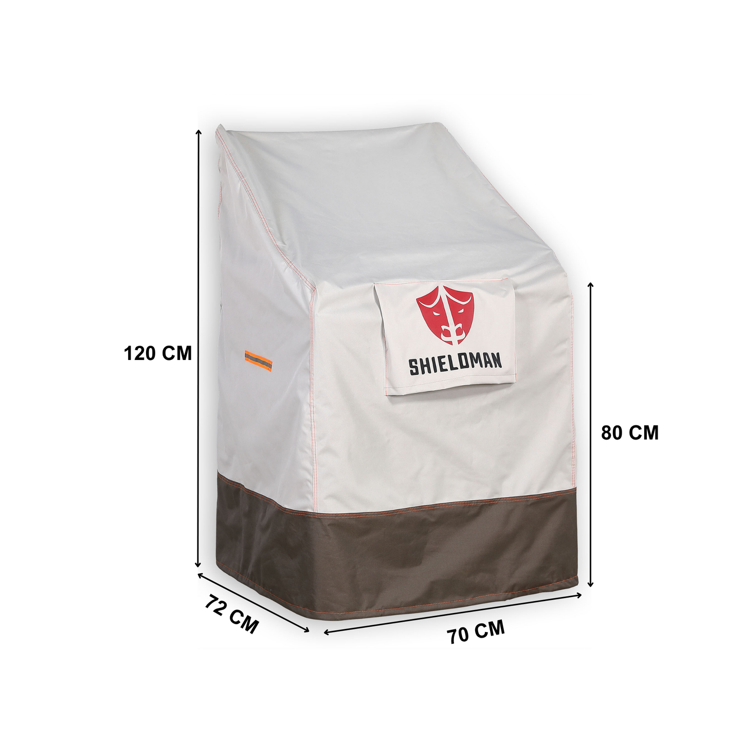 Club Rattan Heavy-Duty Waterproof Sloped Cover for High-Back Stacking Chairs