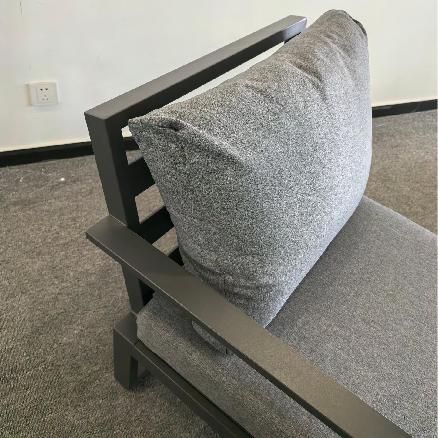 Due in 30/04/25  #AK-10 Floor Sample Clearance Sale Aluminium Pair Loungers with Side Table