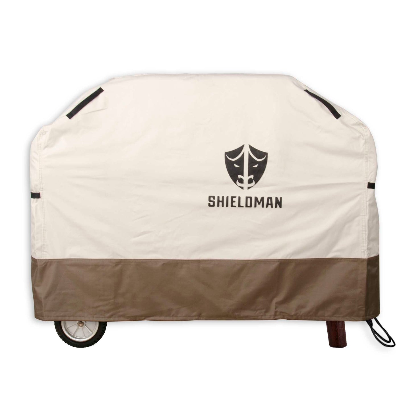 Club Rattan Heavy-Duty Waterproof BBQ Grill Cover (White & Brown) – Two-Tone Barbecue Protector