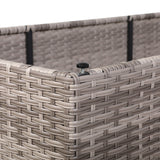 PRE ORDER...Ashley Range Lille Corner Sofa with Dining Table in Light Grey Rattan