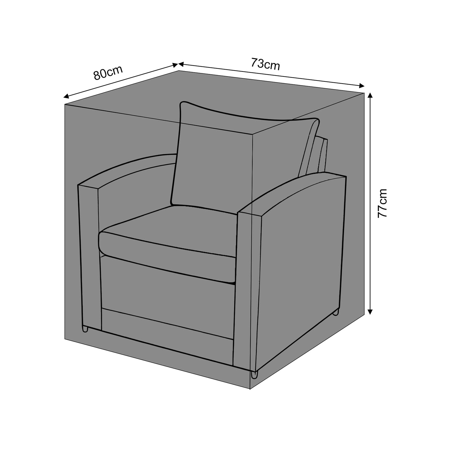 RC-20. Black Protective Cover for Harmony Single armchair (CS16)