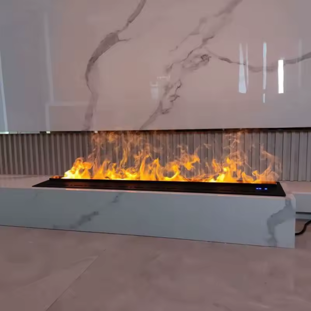 1000MM/39.37" Luxe Water Vapour Fireplace – 15 Colour Realistic Flame, Cool to Touch, Up to 24hr Run Time