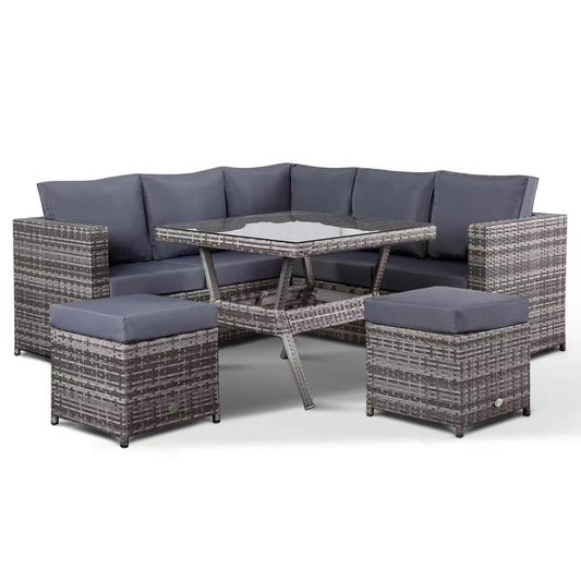 Cushion Covers in Grey for Lille Corner Sofa with Dining Table