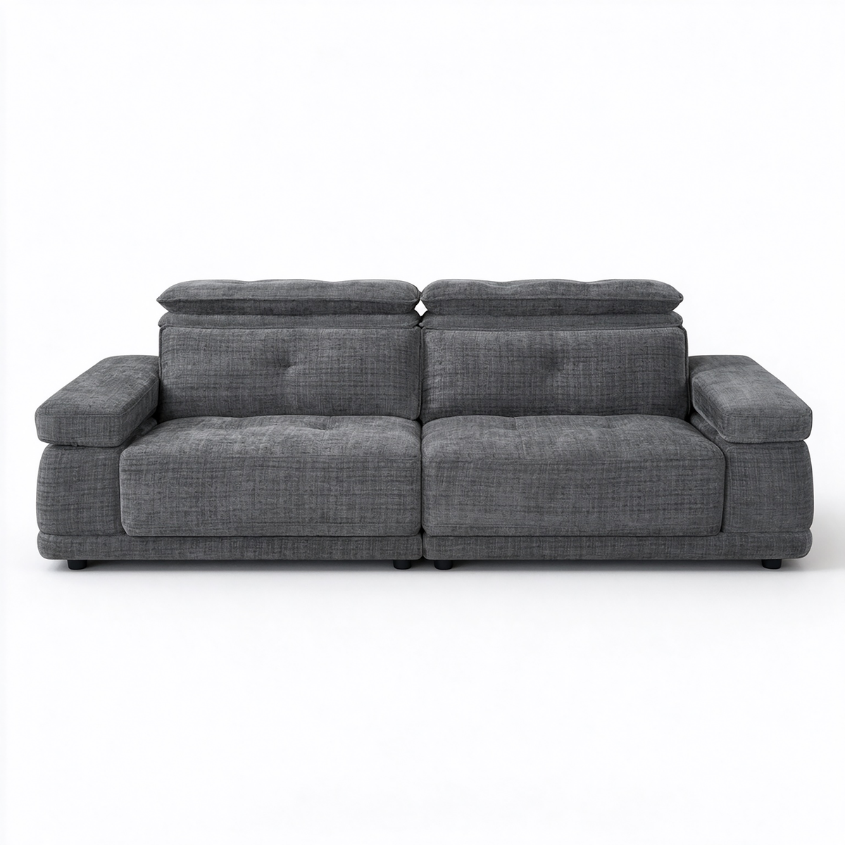 Hover  Light Grey Floating Sofa Bed – Remote-Controlled Extending Seats & Adjustable Headrests
