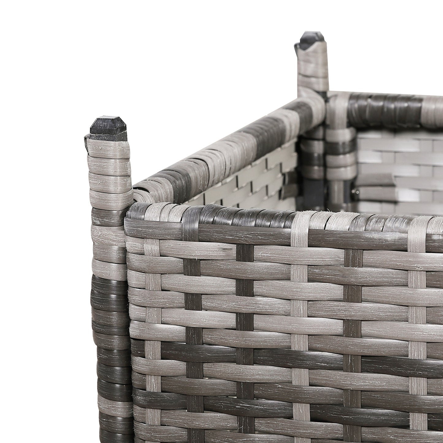 Due in 20/06/2025  Henley Range High Back Dining Sofa Set in Grey Weave with Dinning Table