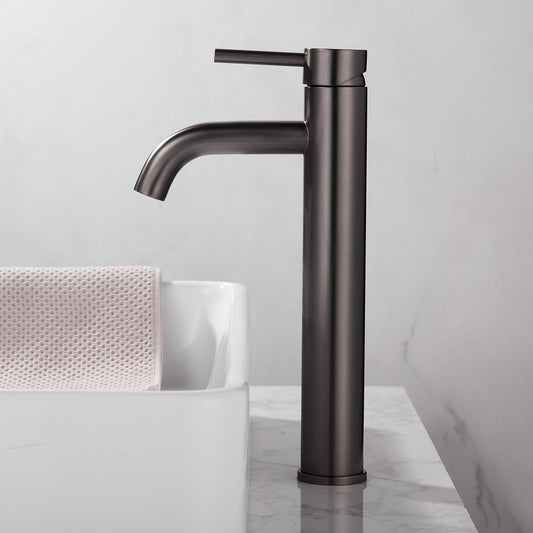 Gun Grey Tall Basin Mixer Tap