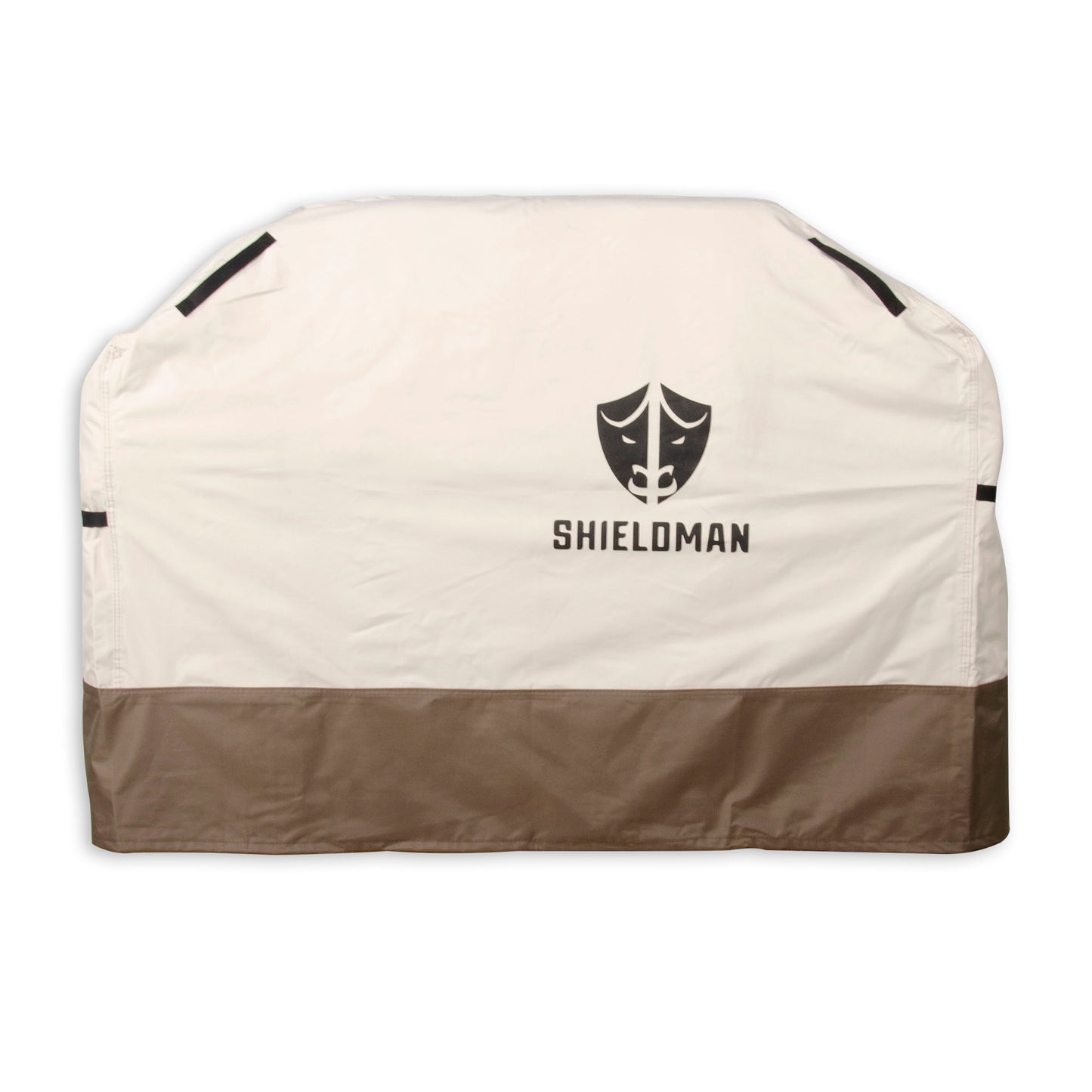 Club Rattan Heavy-Duty Waterproof BBQ Grill Cover (White & Brown) – Two-Tone Barbecue Protector
