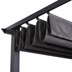 Club Rattan Pergola roof, Replacement roof, Sunroof, Weather-resistant, Water-repellent for Pergola - 3 X 4 m, Grey