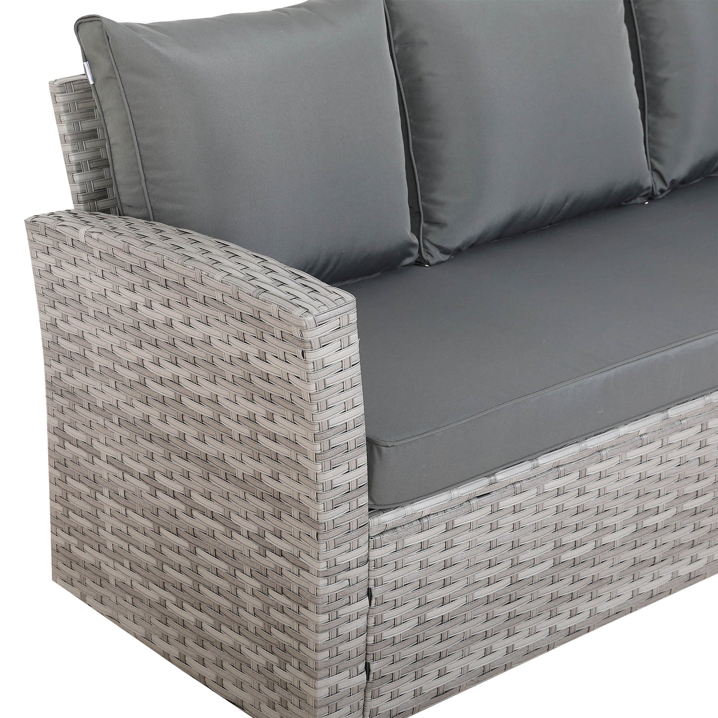 PRE ORDER-Bristol Range 11 Seater L-Shape Rattan Garden Furniture Set | All-Weather Corner Sofa Dining Set with Free Rain Cover