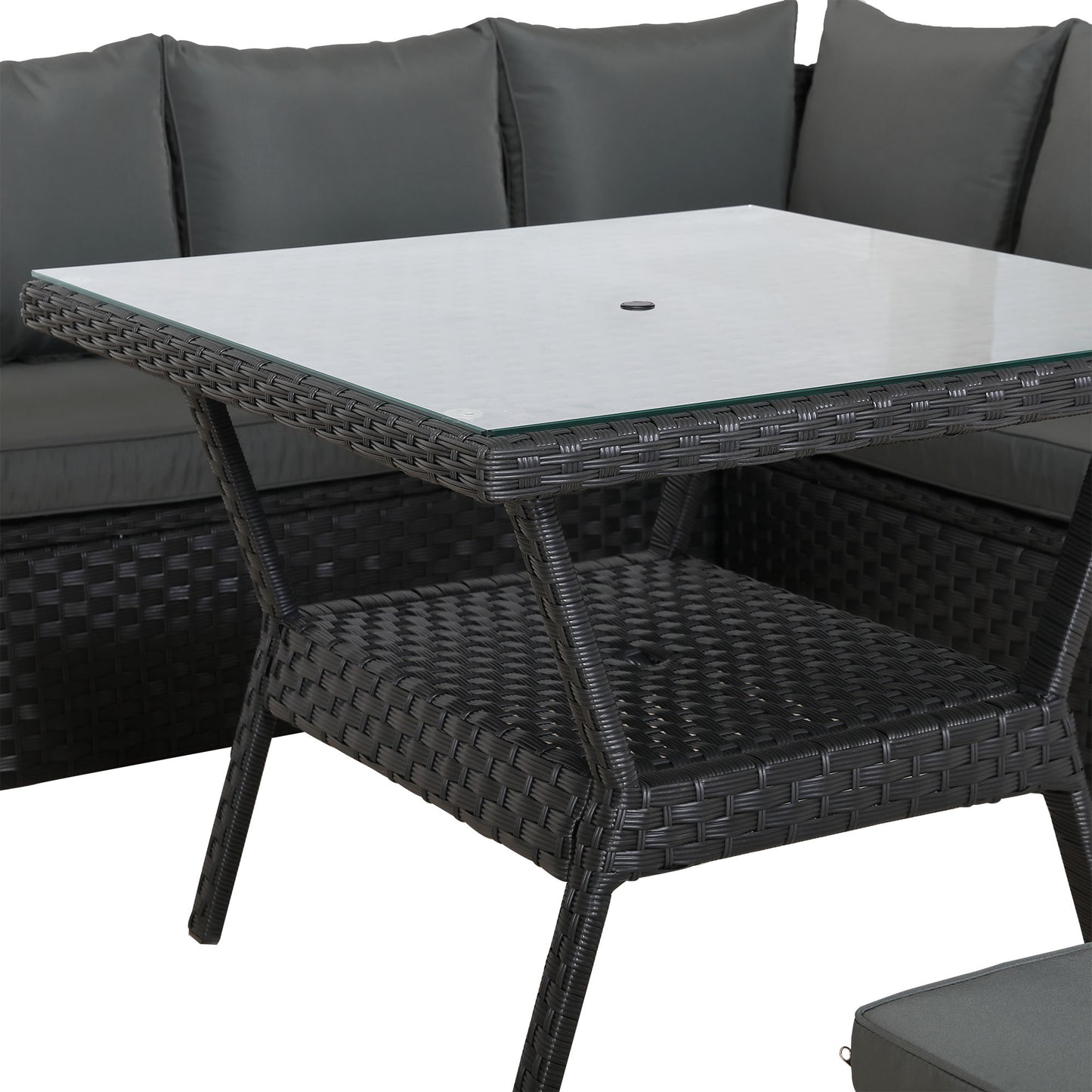 PRE ORDER-Bath High Back Range 9 Seater Rattan Garden Furniture Set | All-Weather Sofa & Dining Set with Free Rain Cover