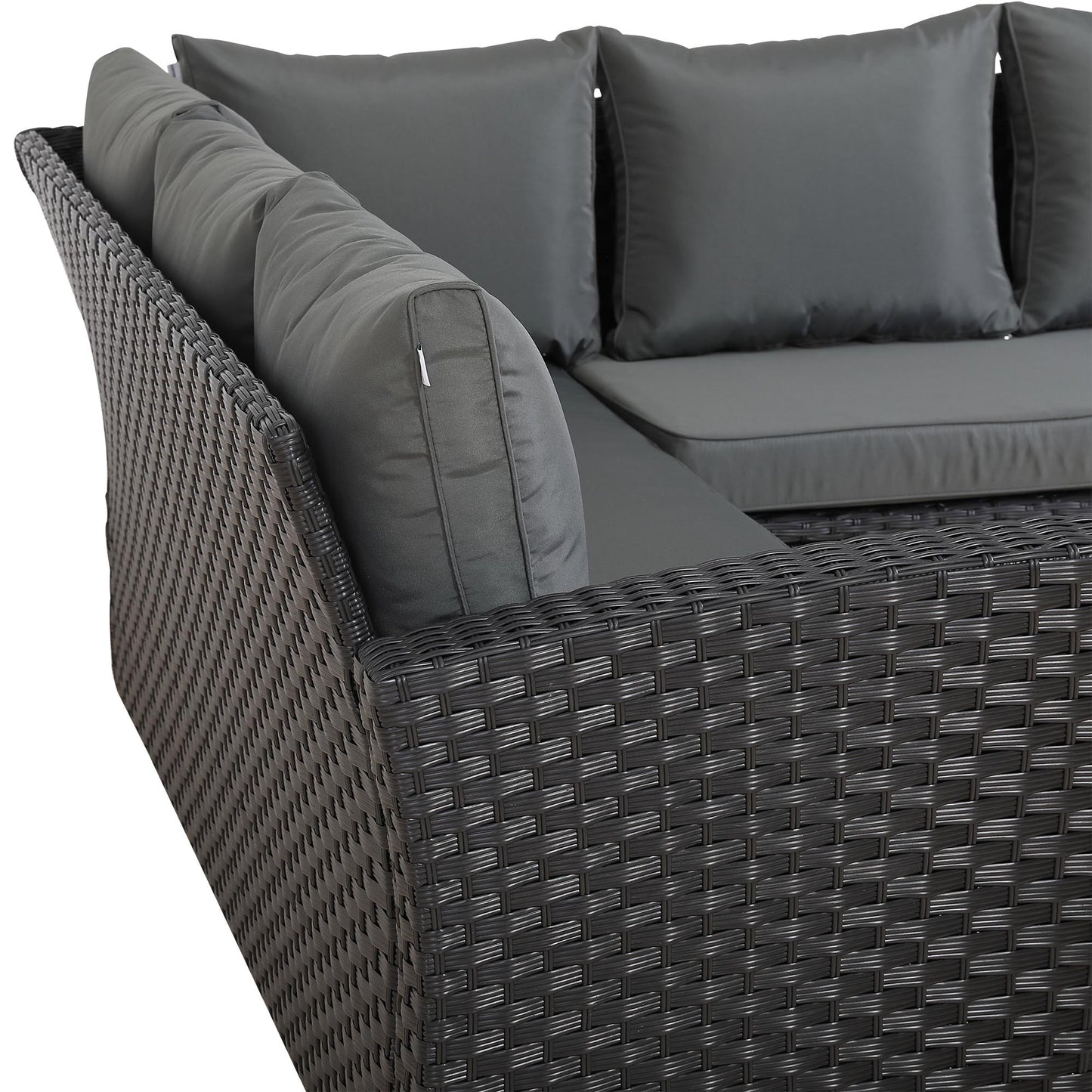 PRE ORDER-Bath High Back Range 9 Seater Rattan Garden Furniture Set | All-Weather Sofa & Dining Set with Free Rain Cover